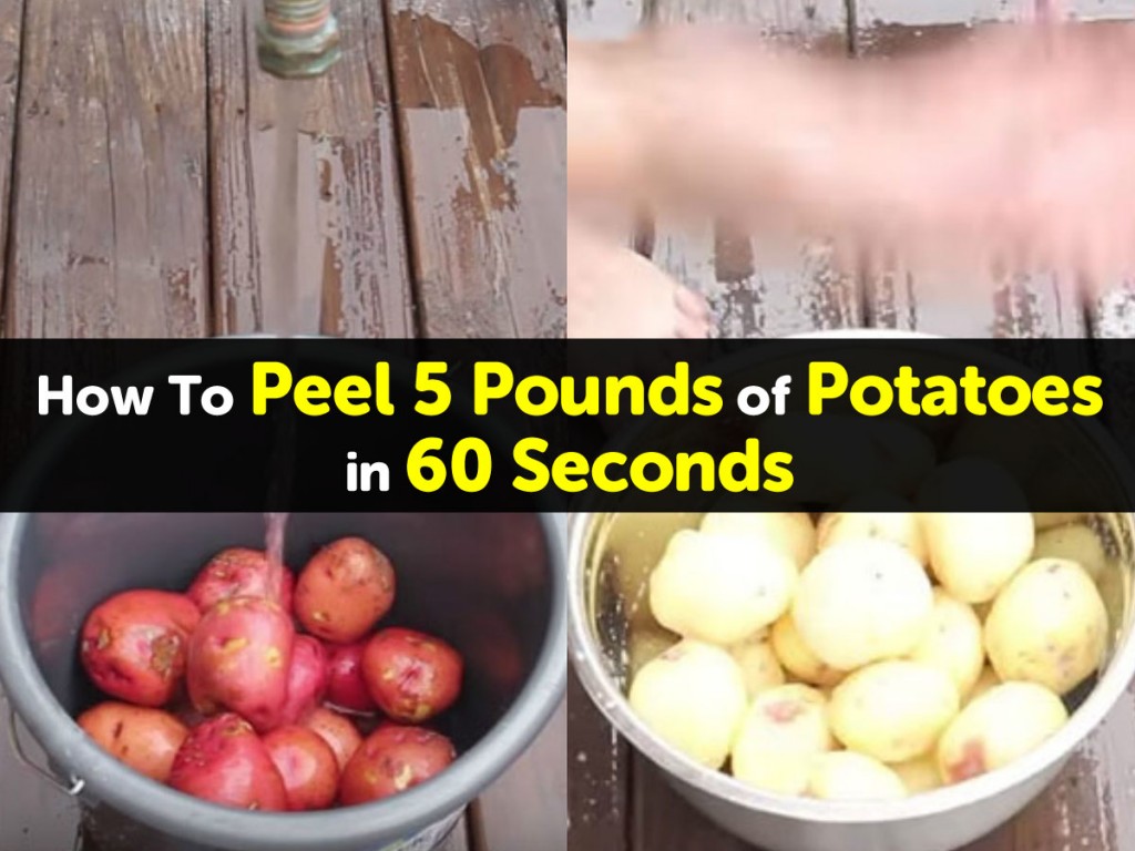 How To Peel 5 Pounds of Potatoes in 60 Seconds